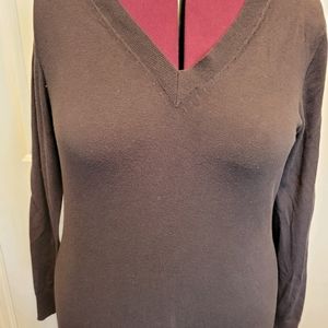 Brown V-Neck Sweater